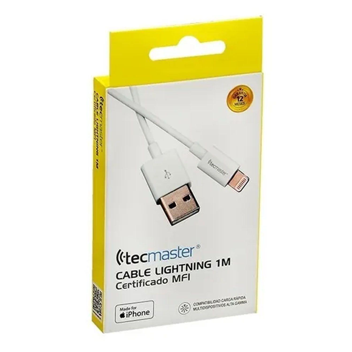 Cable Usb Lightning 1mt Certificacion MFI TM-200529-2