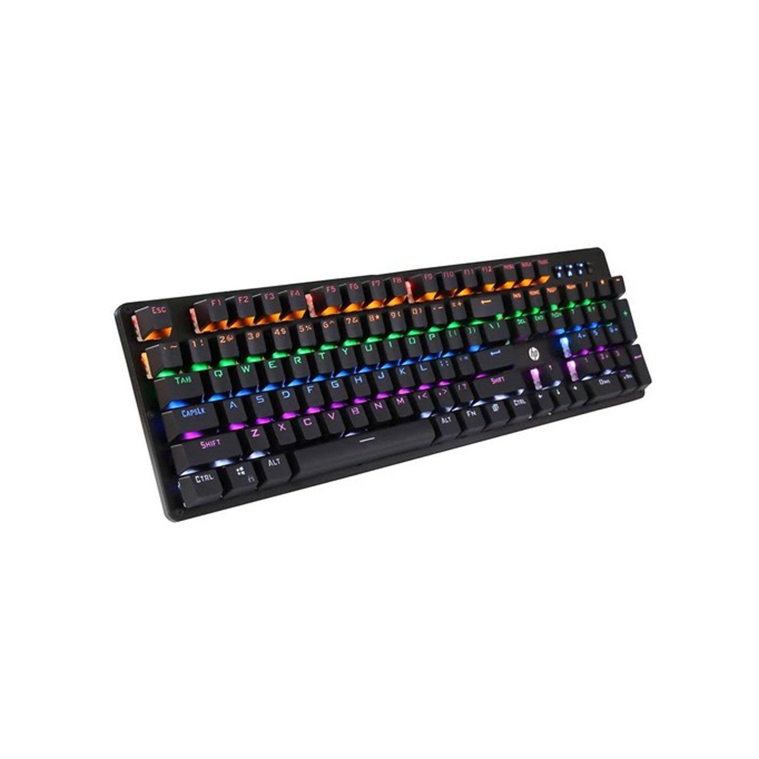 Teclado Gamer Mecanico Hp GK100 Black Español Switch Blue-1