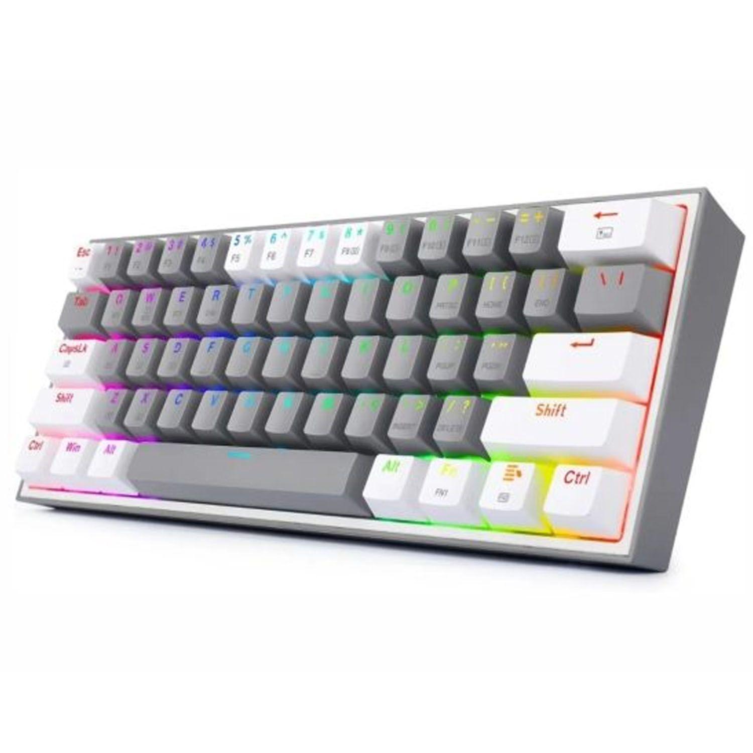 Teclado Redragon Fizz Pro 60% RGB Grey/White - Crazygames-2