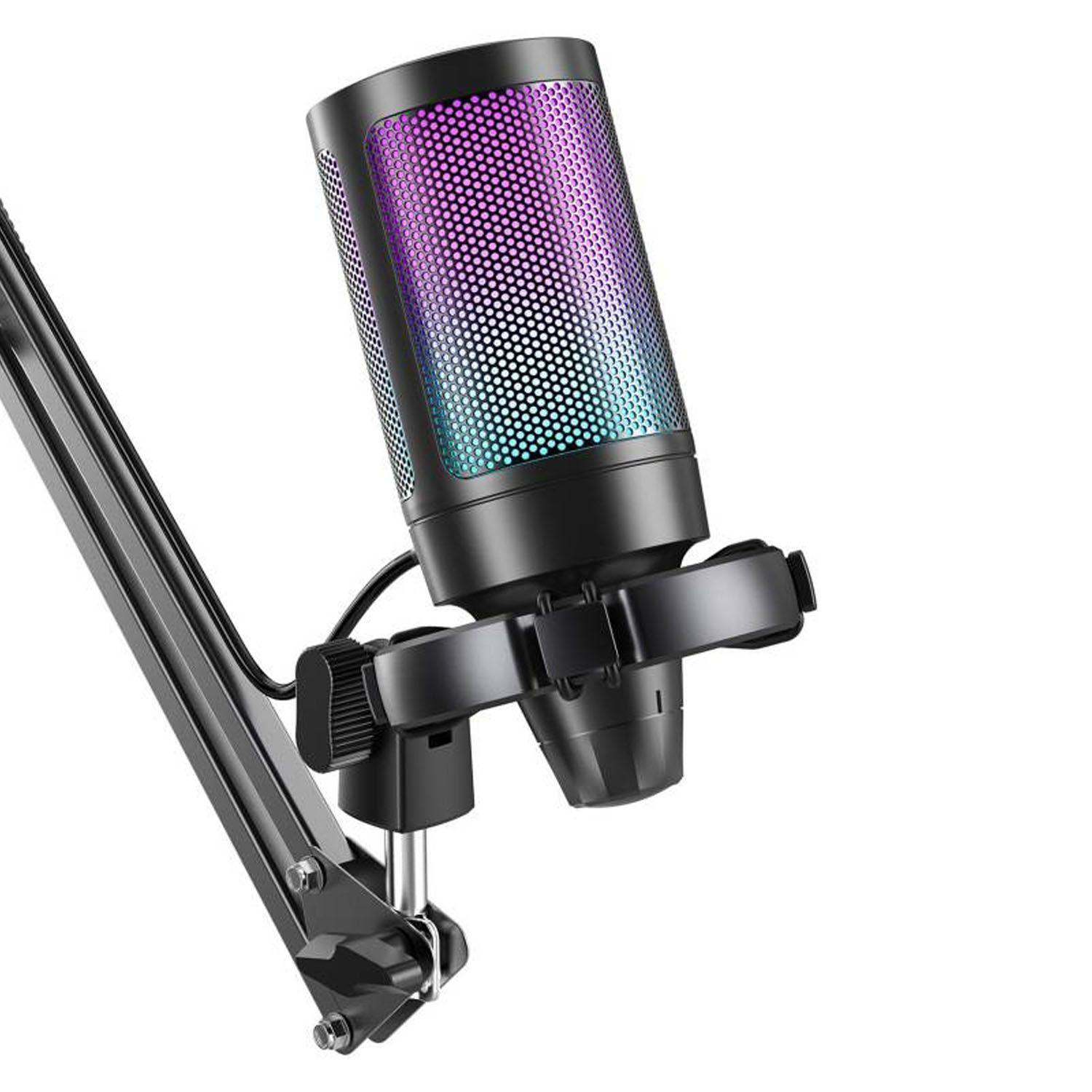 Kit Microfono Profesional Gamer Fifine A6t RGB - Crazygames-0