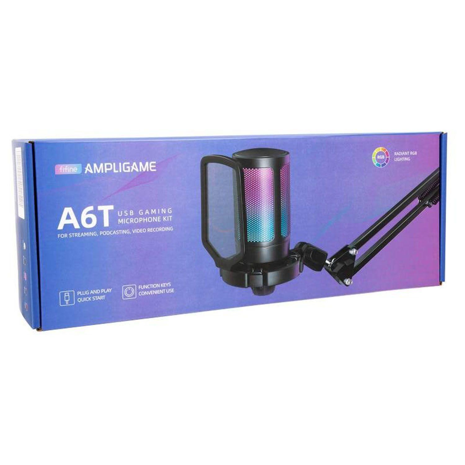 Kit Microfono Profesional Gamer Fifine A6t RGB - Crazygames-2