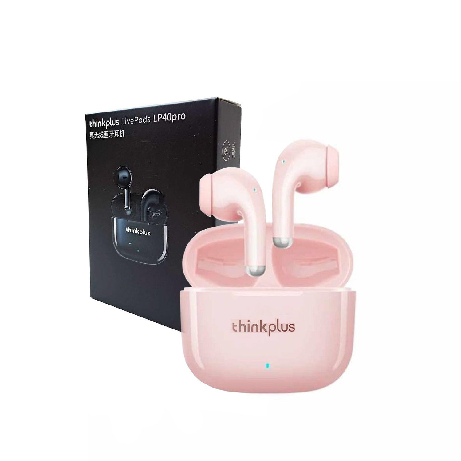 Audífono In Ear Bluetooth 5.3 Lenovo LP40 Pro Rosado-2
