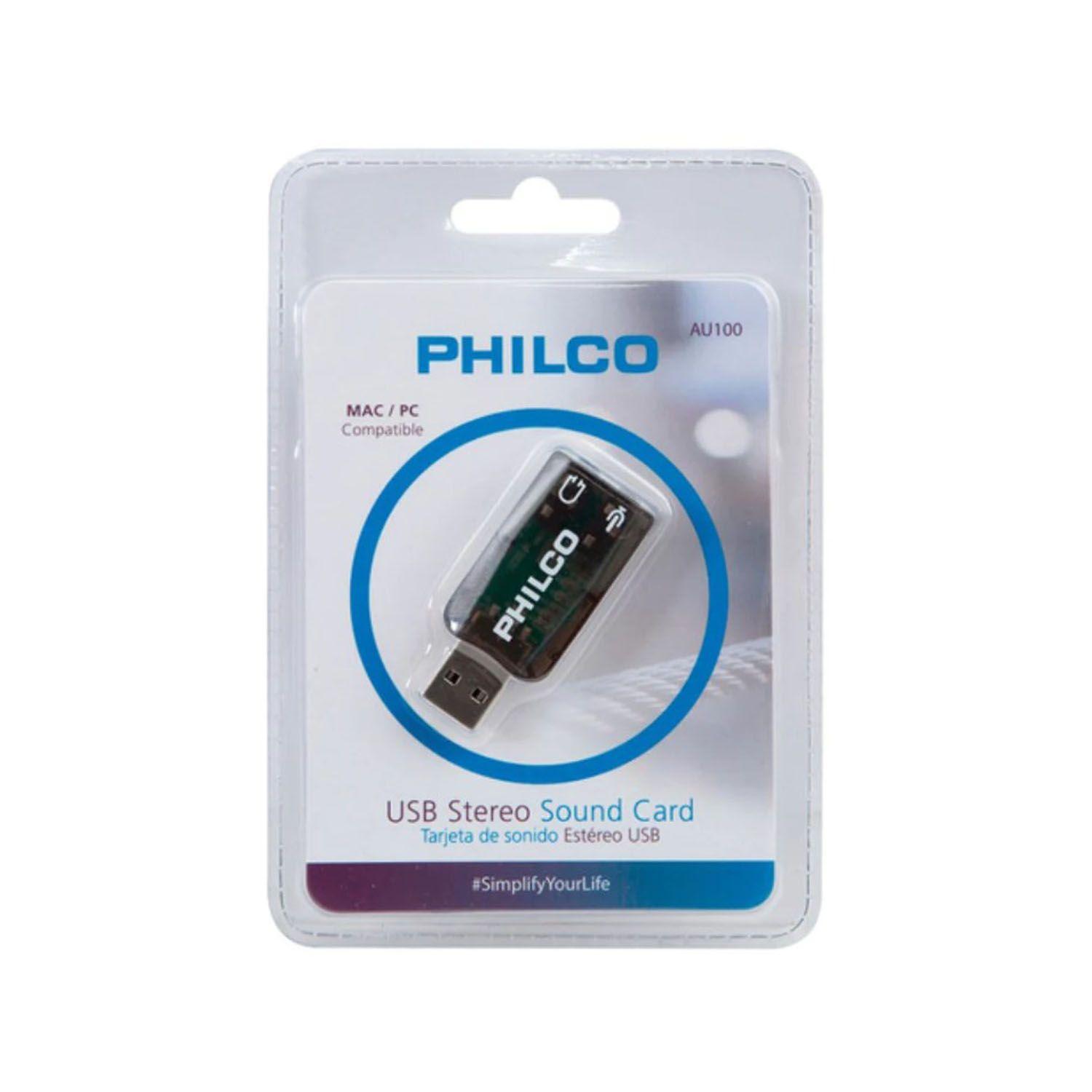 Tarjeta De Sonido Usb Philco Au 100-2