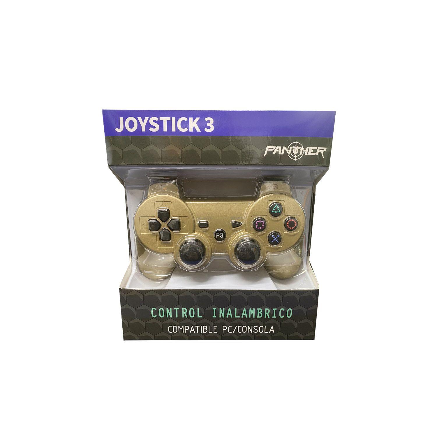 Control Joystick Para Ps3 Panther Dorado + Cable Carga-2