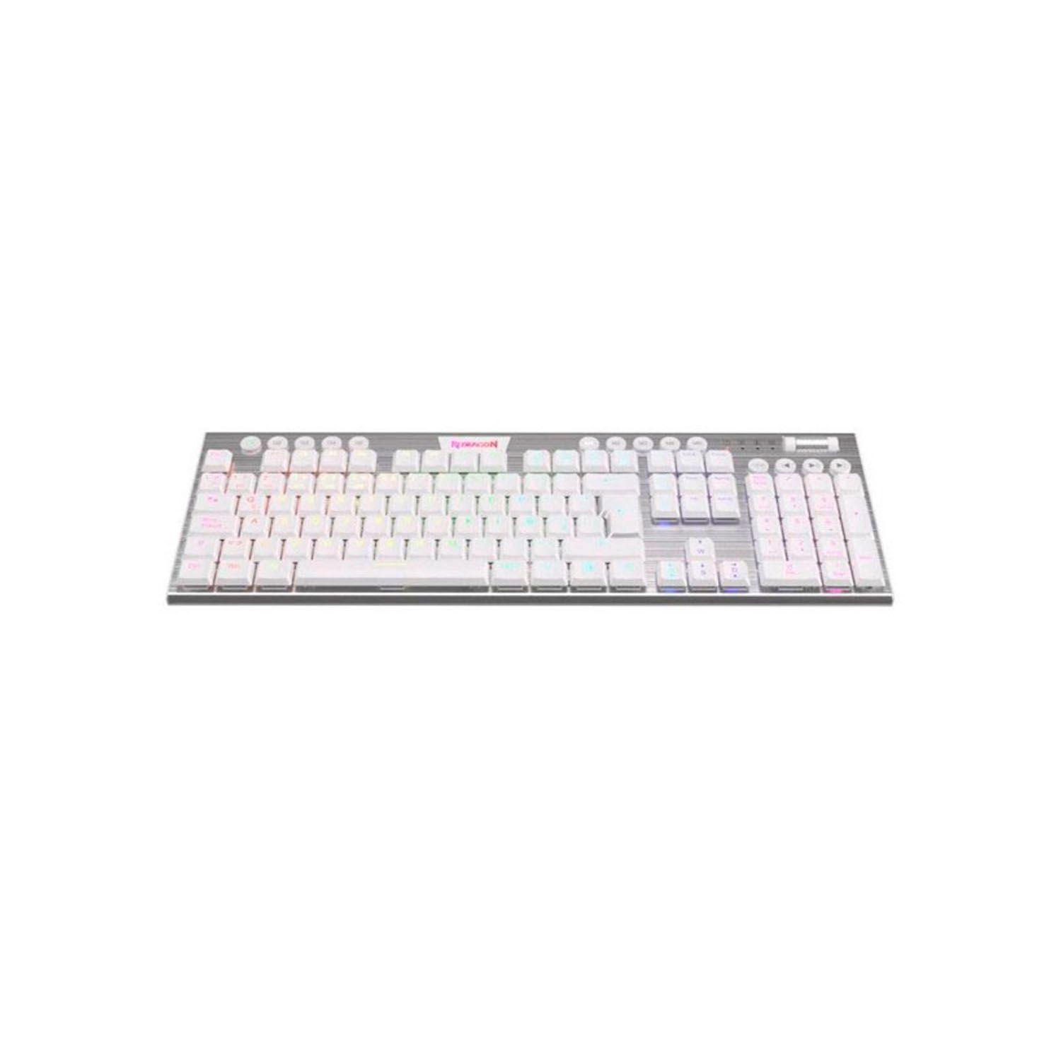Teclado Gamer Redragon Horus Blanco K618W Sw Red Inalambrico-2