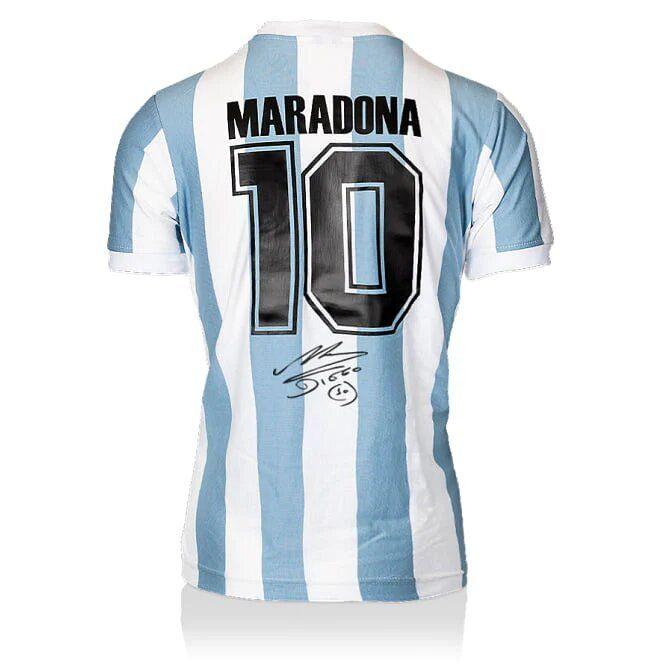 Camiseta Seleccion Argentina 1986 Signature MARADONA talla XXL-0