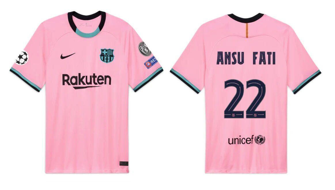 Camiseta Futbol Retro Barcelona Ansu Fati Talla XL-1