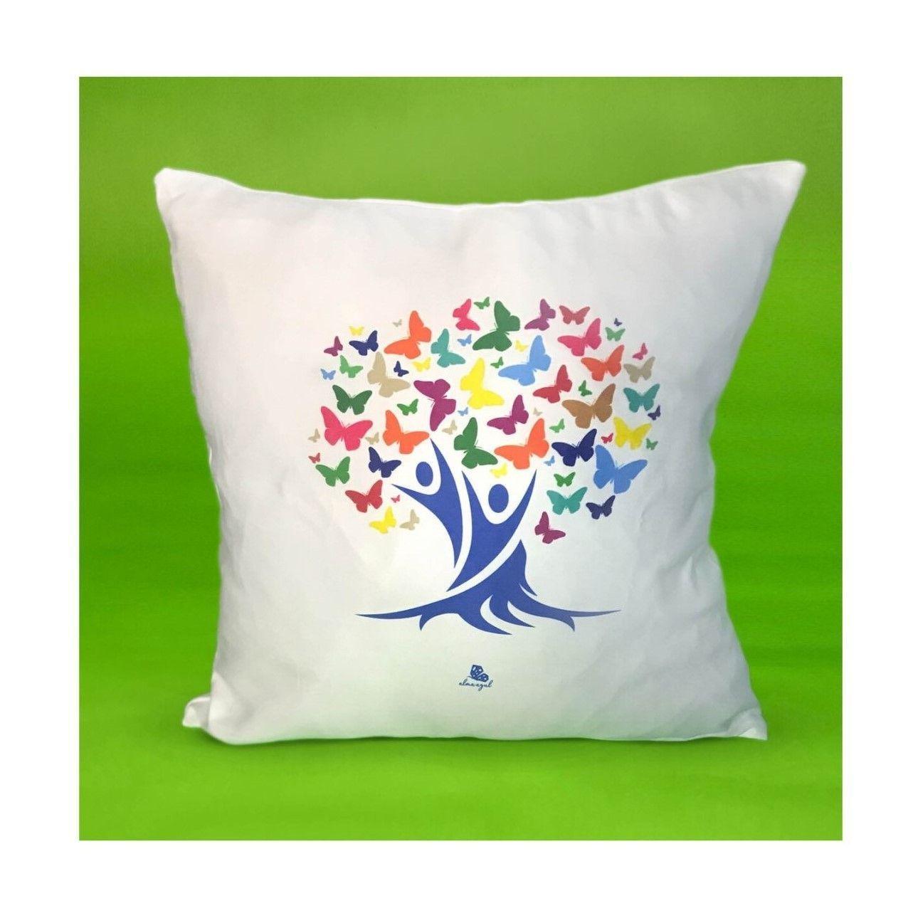 Cojín con relleno, con imagen El árbol de la vida-1