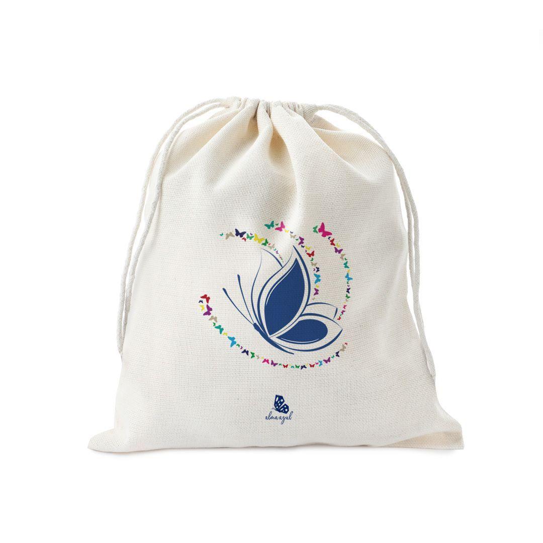 Morral de algodón de 8 onzas, con imagen de La mariposa-0