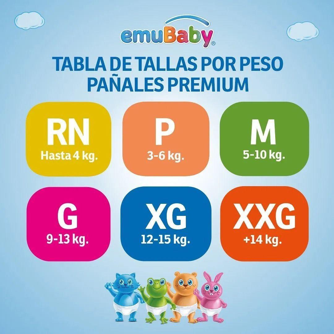Pañales Emubaby Premium - 1 paquete - Talla P - 42 pañales.-1