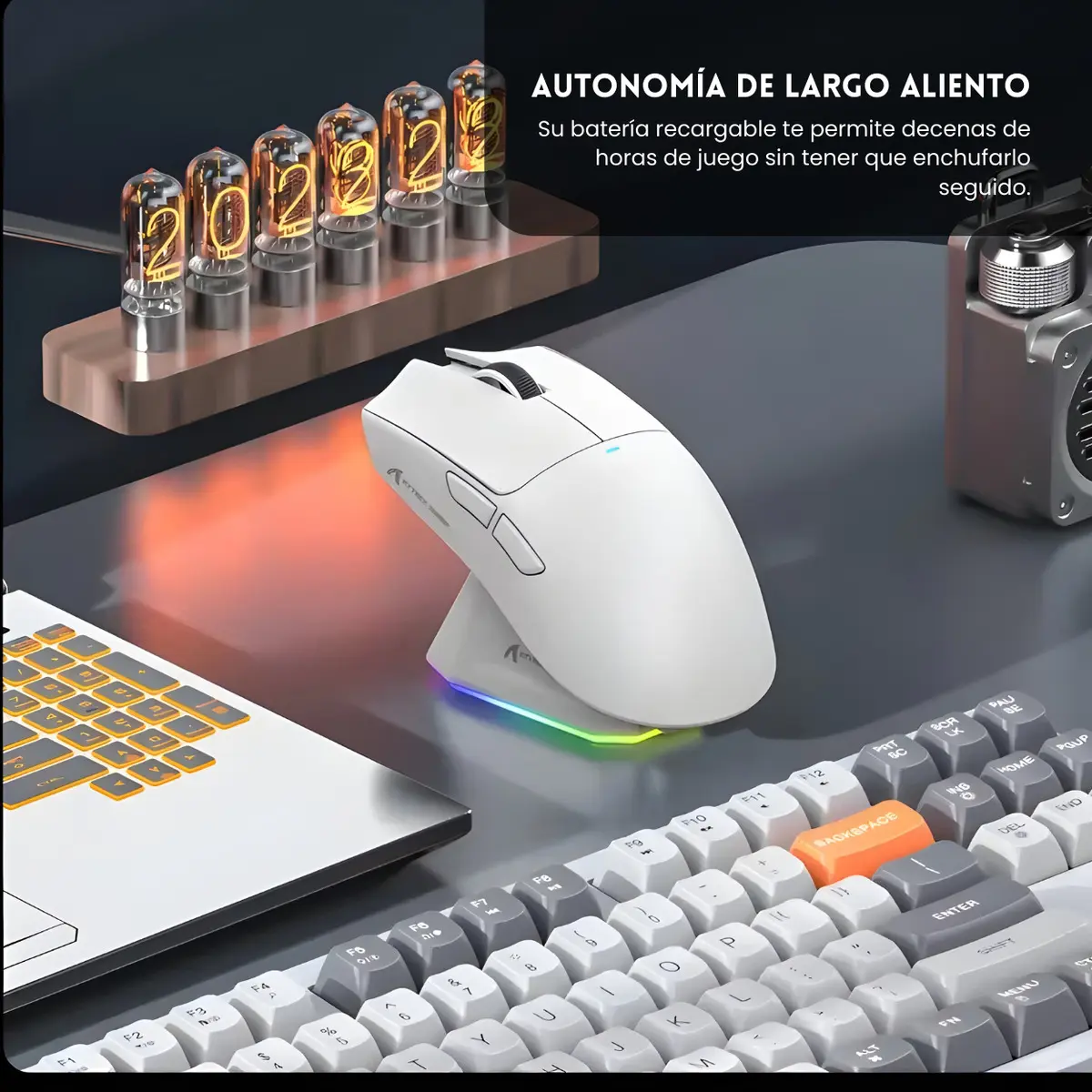 Mouse Raton Inalambrico Bluetooth Attack Shark X11 Blanco-7