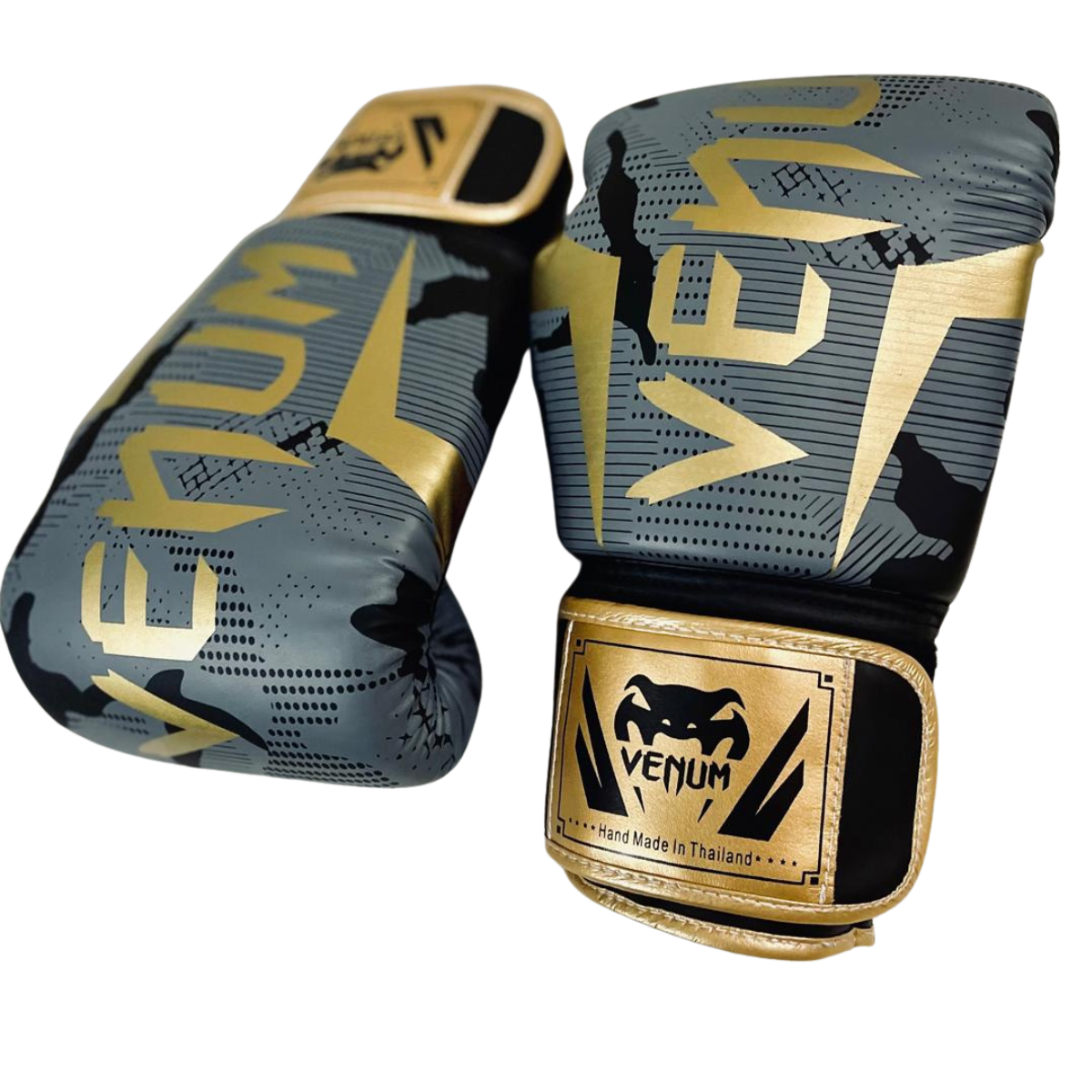 Guantes De Boxeo Muay Thai Venum Elite Pro Gold Camo 14 OZ-6