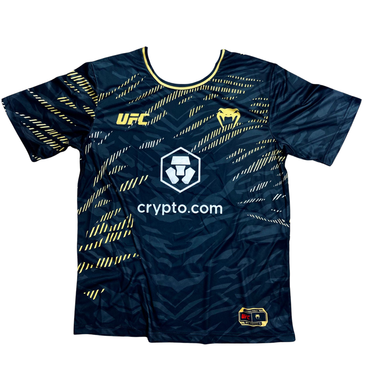 POLERA VENUM X UFC FUSION GOLD BLACK TOPURIA-2