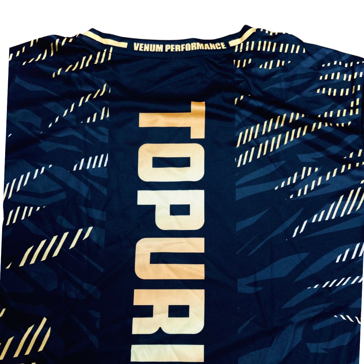 POLERA VENUM X UFC FUSION GOLD BLACK TOPURIA-3