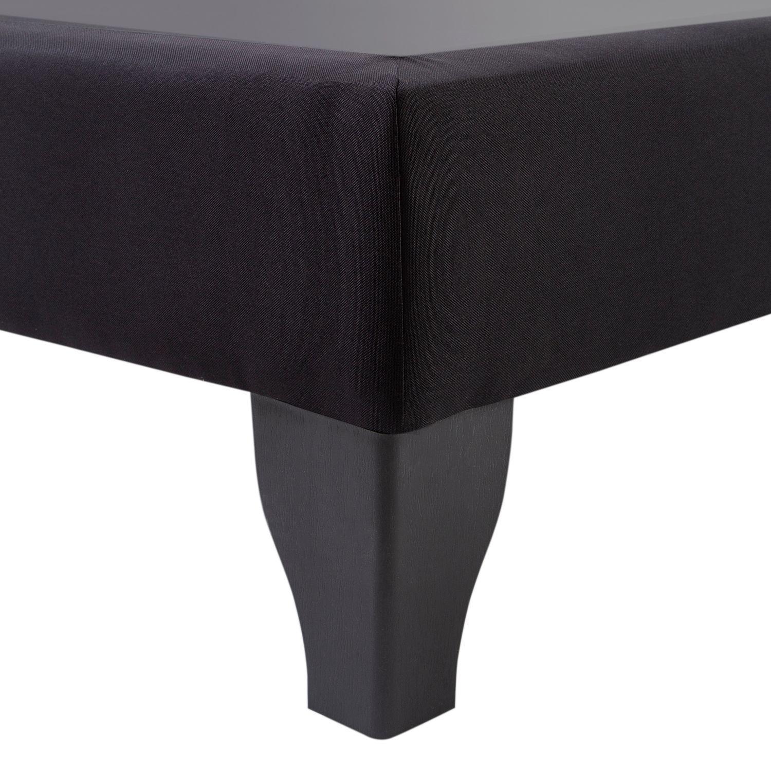 Base de cama Focus 1.5 plazas lino negro-5