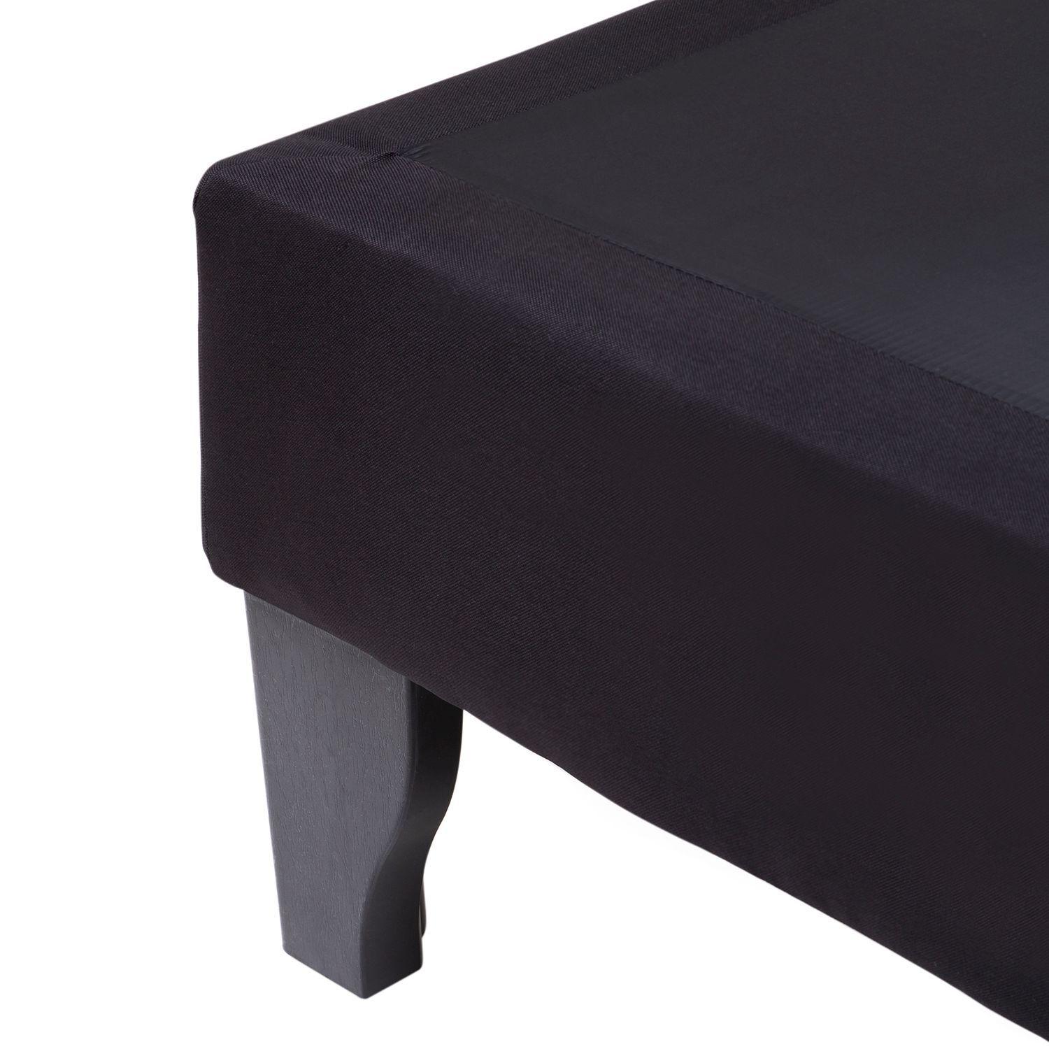 Base de cama dividida Focus 2 plazas lino negro-3