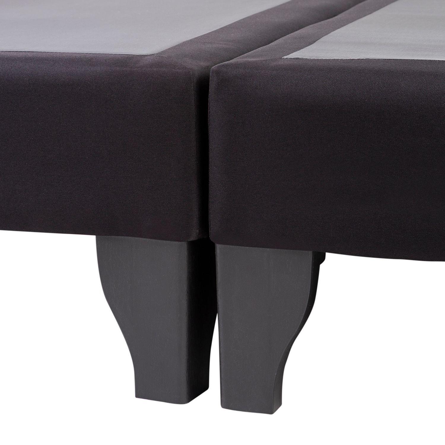 Base de cama dividida Focus 2 plazas lino negro-4