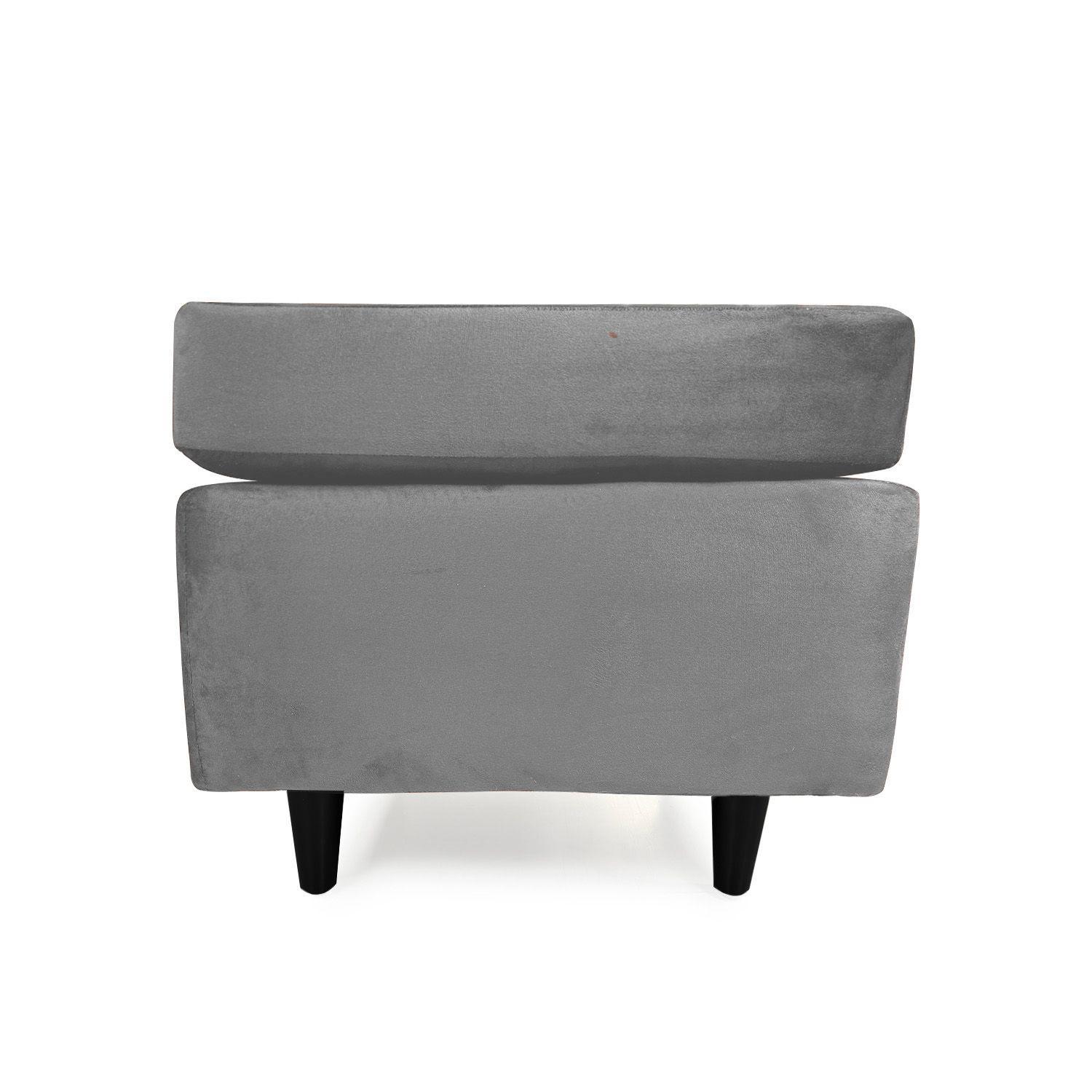 Seccional Intercambiable Roma Felpa Gris-3