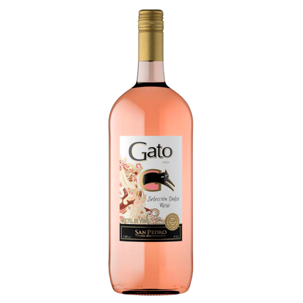 Coctel de Vino Gato Selección Dulce Rosé 8° 1500cc-0