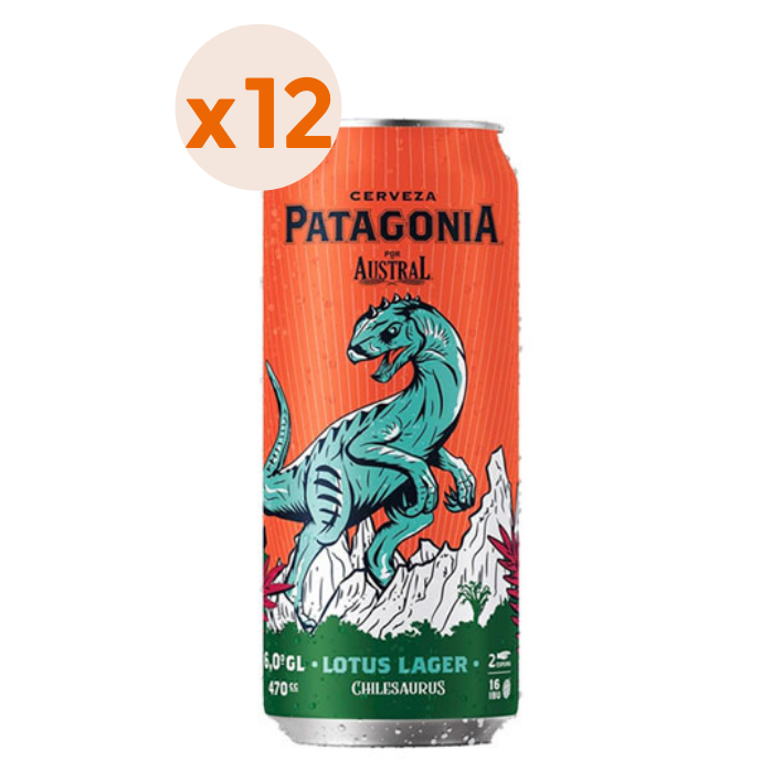 12X Cerveza Austral Patagonia Lotus Lager Lata 6° 470Cc-0