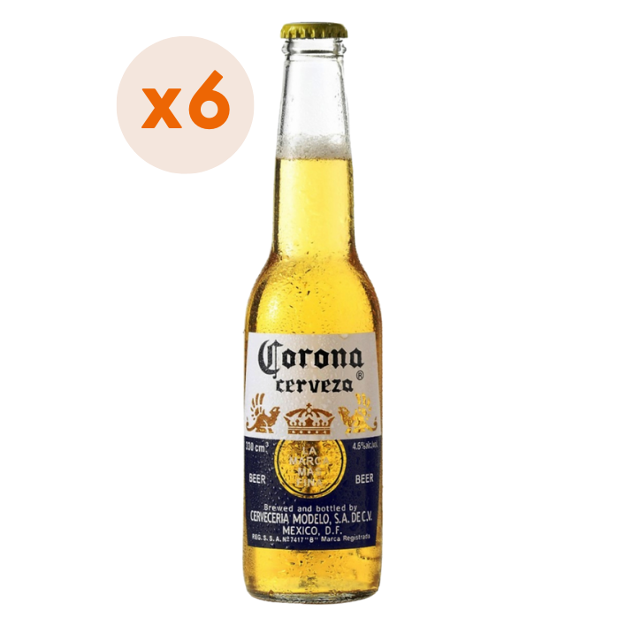6X Cerveza Corona Botellín 4,5° 330Cc-0