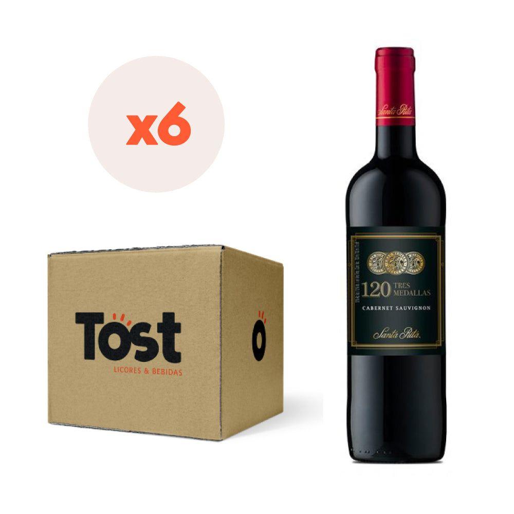 6x Vino 120 3 Medallas Cabernet Sauvignon 700cc-0