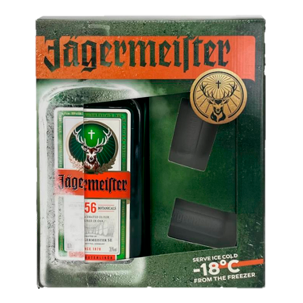 Licor Jagermeister 35° 700cc + 2 Shot Glasses-1