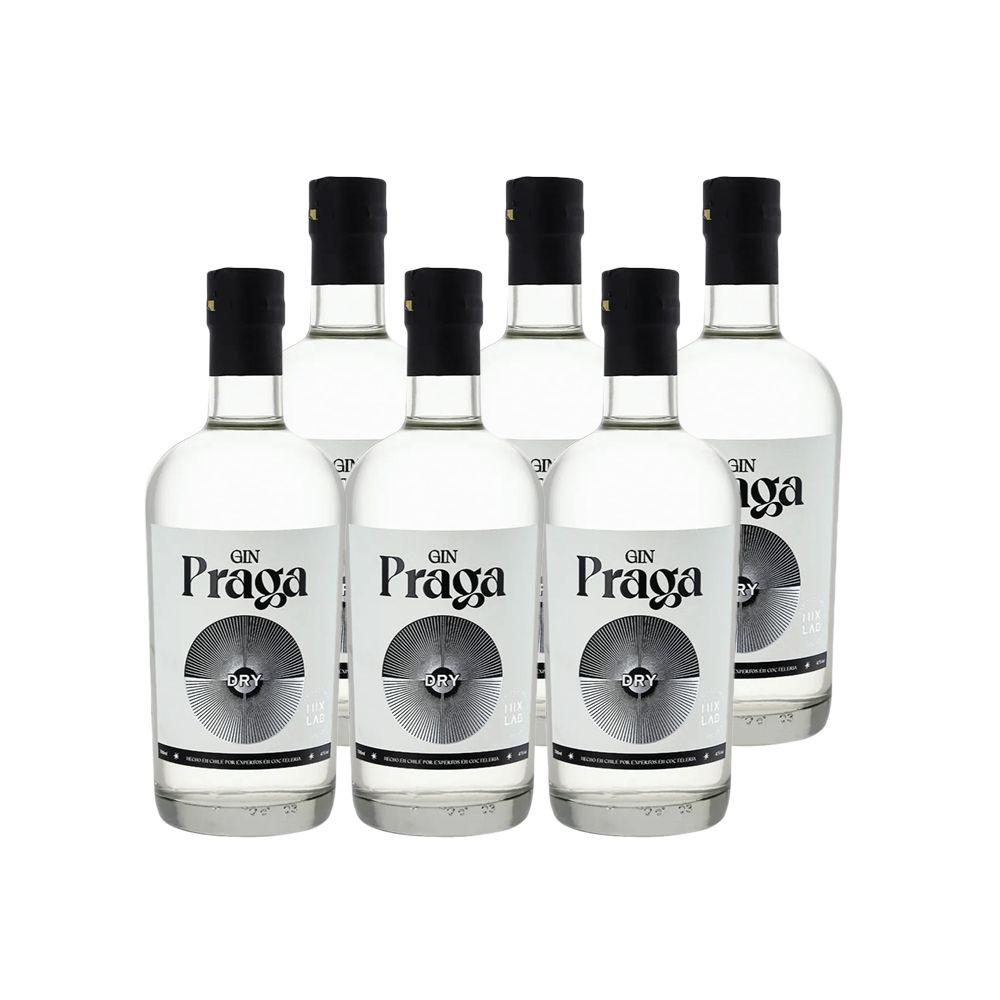 6x Gin Praga Dry 38° 700cc-0