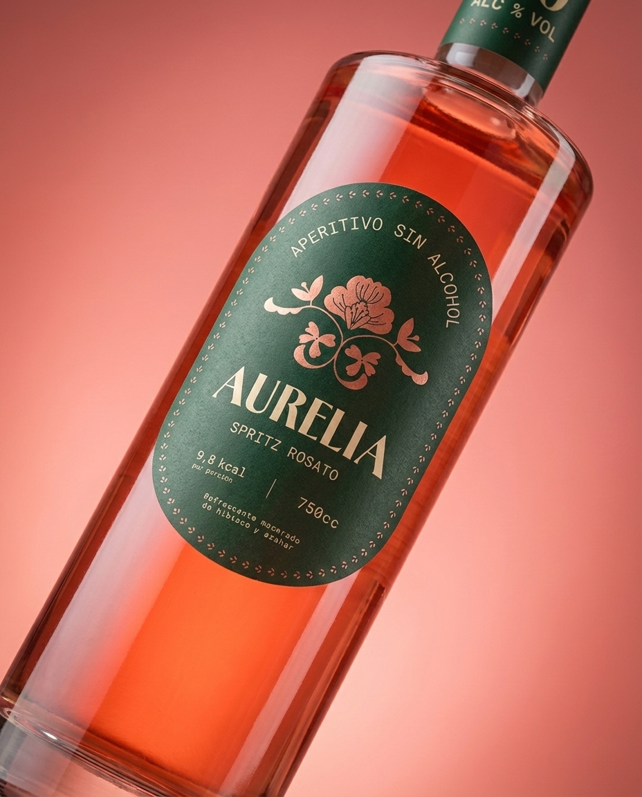 Aperitivo Sin Alcohol Aurelia Spritz Rosato 750cc-2