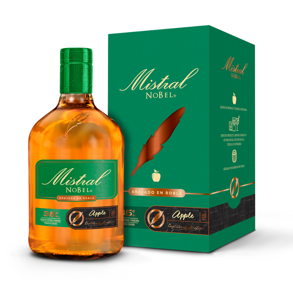 Pisco Mistral Nobel Apple 35° 750cc-0