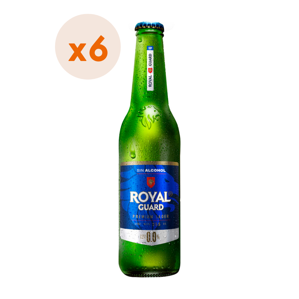 6x Cerveza Royal Guard Sin Alcohol Botellín 355cc-0