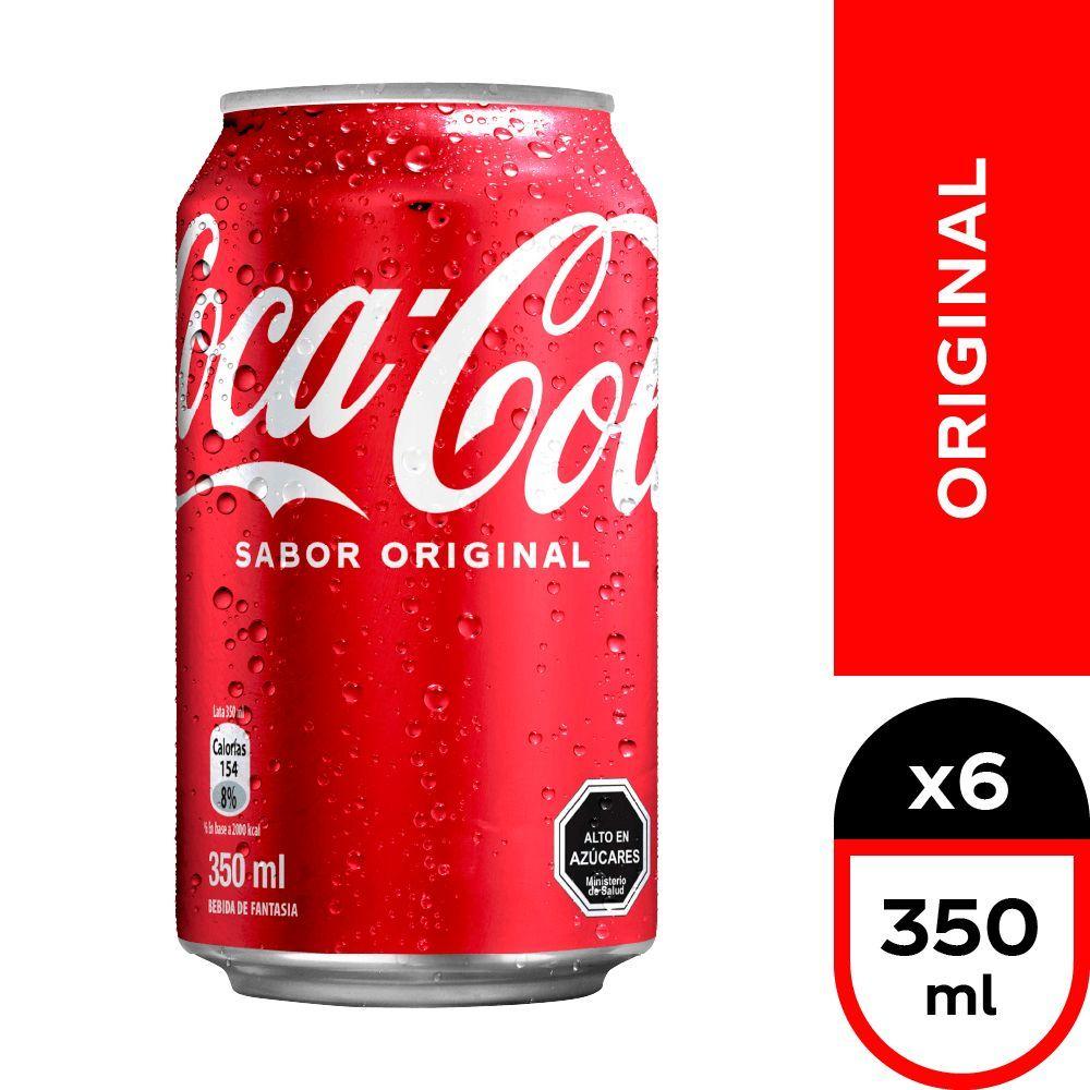 6x Bebida Coca Cola Original Lata 350cc-0