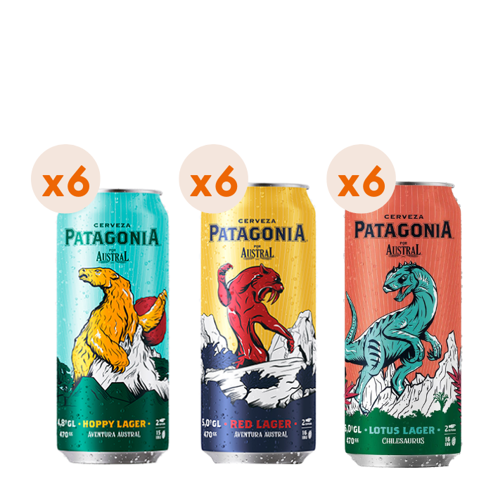 18X Cerveza Austral Patagonia Mix Lata 4,8° 470Cc-0