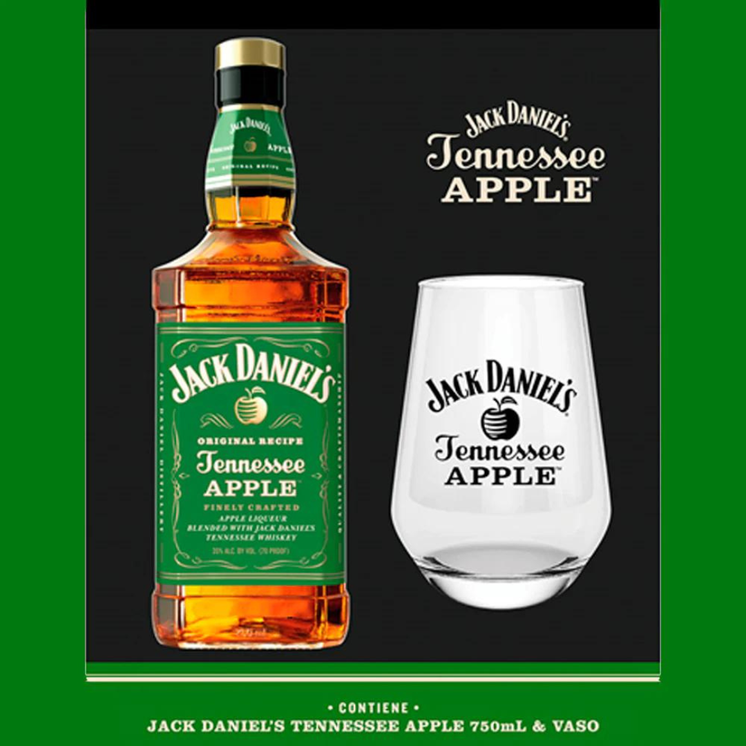Whiskey Jack Daniels Apple 40° 750cc + Vaso-0