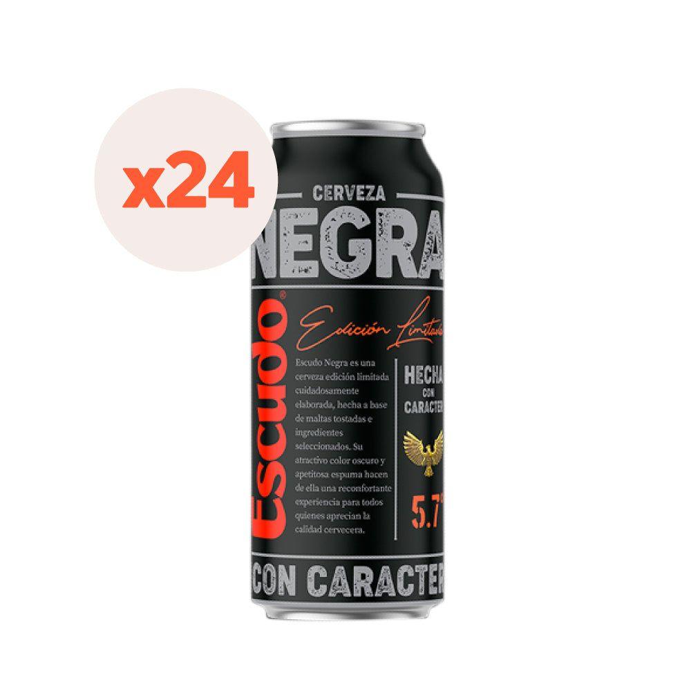 24X Cerveza Escudo Negra Lata 5,7° 473Cc-0