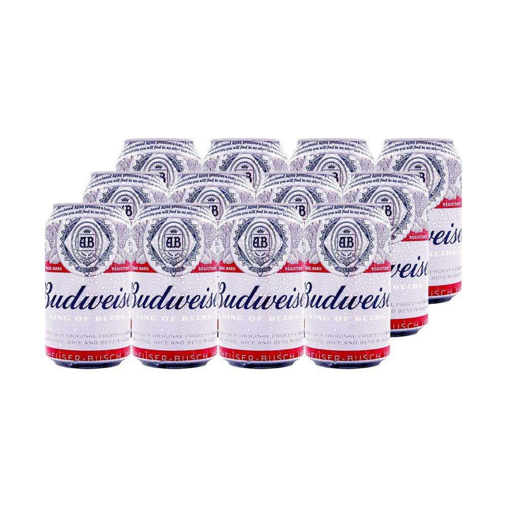 12x Cerveza Budweiser Lata 354cc-0