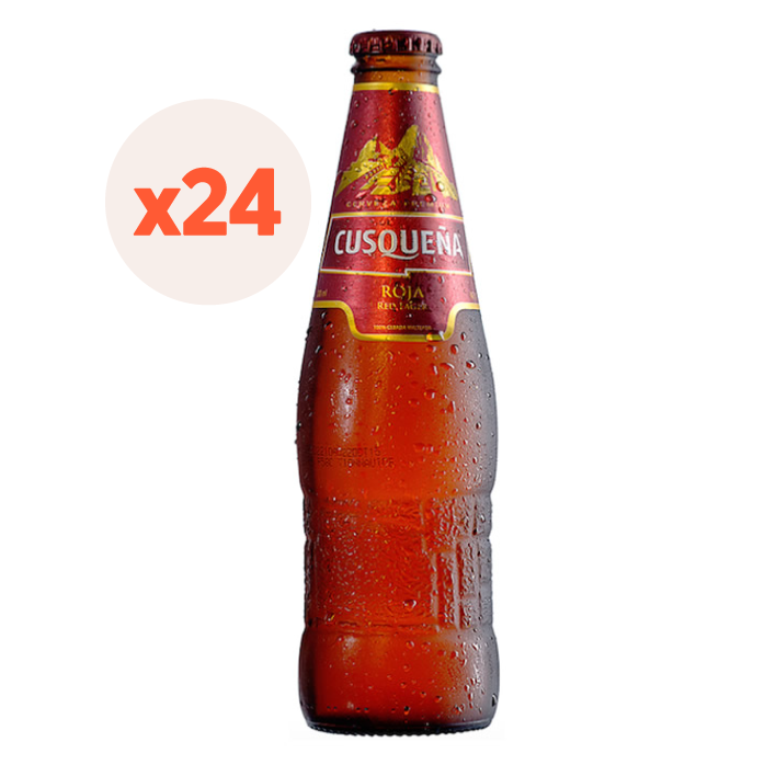 24X Cerveza Cusqueña Red Lager Botellín 5° 330Cc-0