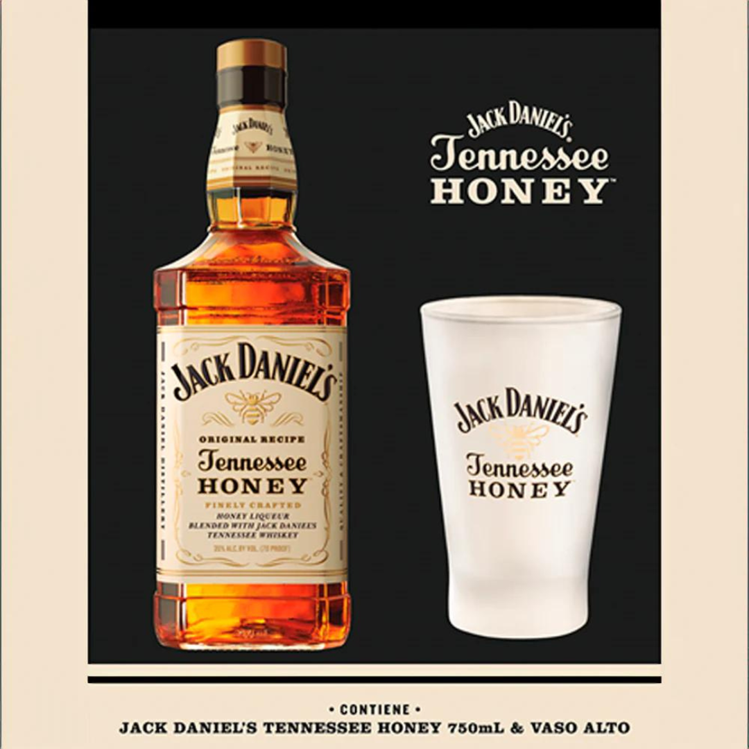 Whiskey Jack Daniels Honey 40° 750cc + Vaso-0