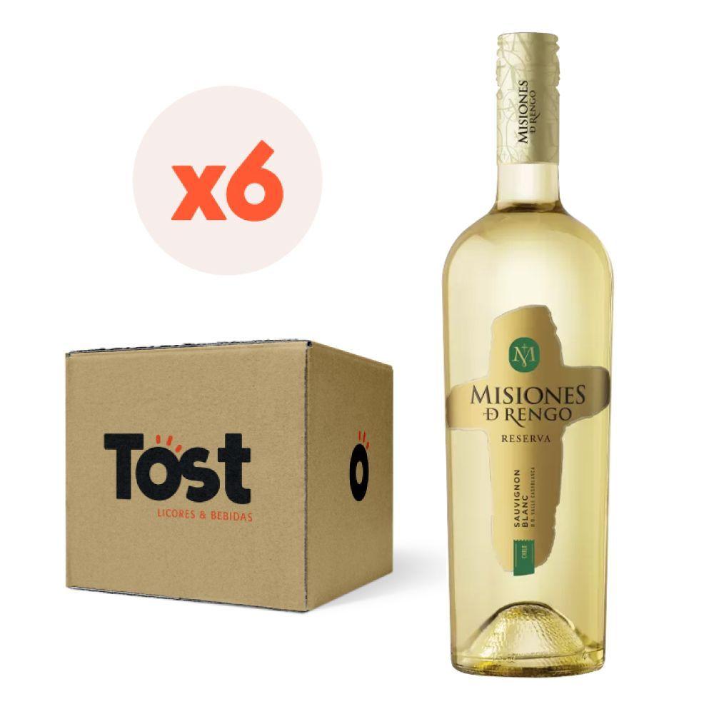 6x Vino Misiones De Rengo Reserva Sauvignon Blanc 750cc-0