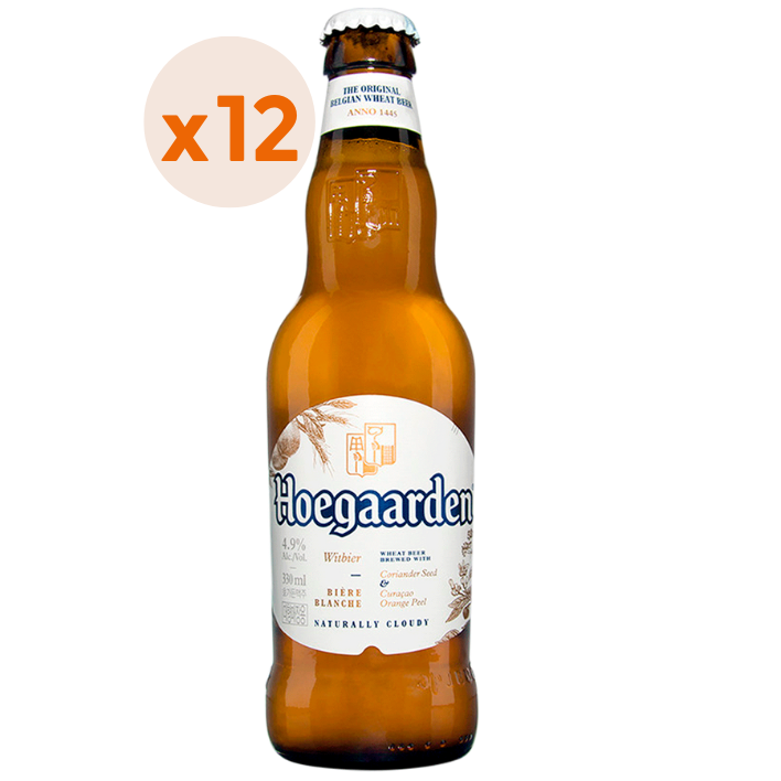 12X Cerveza Hoegaarden Witbier Botellín 4,9° 330Cc-0
