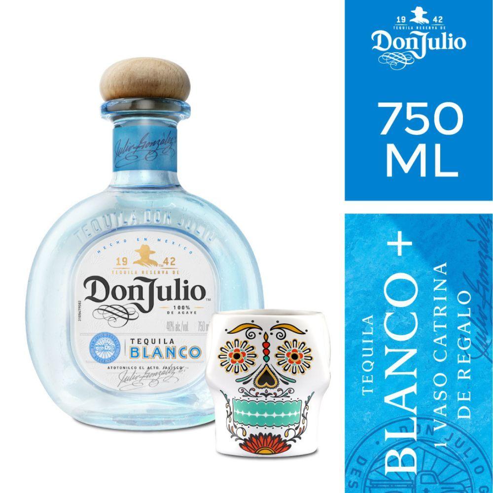 Tequila Don Julio Blanco 750cc + Vaso Catrina de Regalo-0