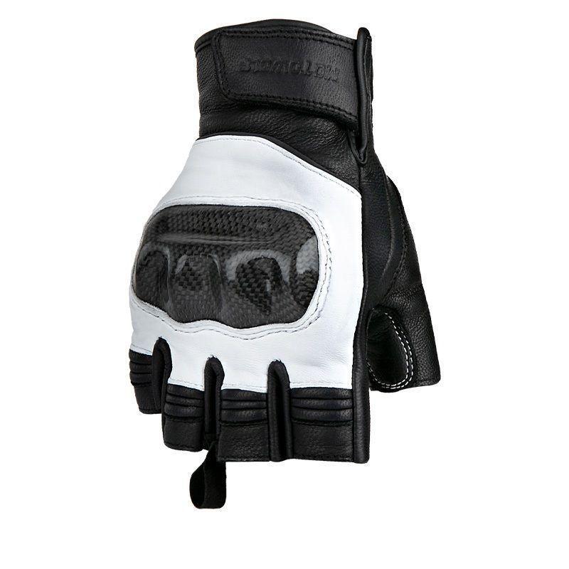 Guantes de medio dedo de cuero para motocilcimo Motowolf 0334B-2