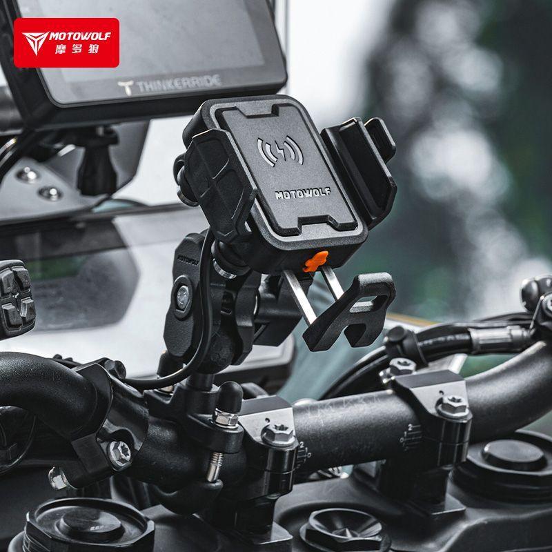 Soporte para teléfono y soporte cámara Motowolf MH1-6