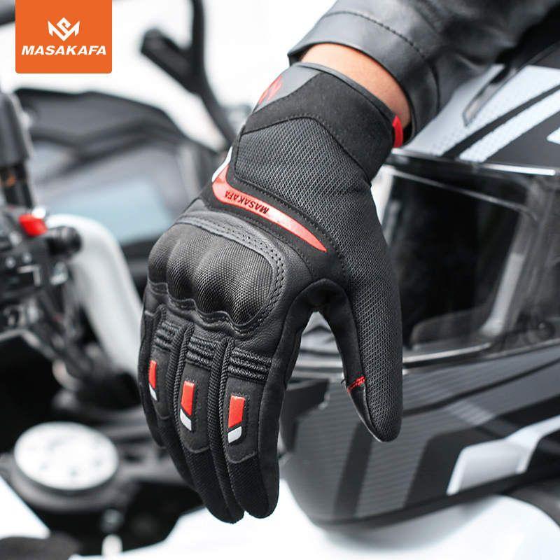 Guantes deportivos para motociclismo Masakafa 0315 - Rojo-5