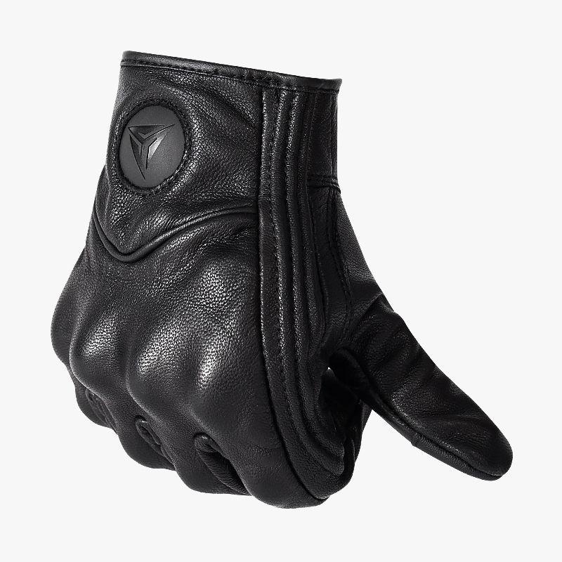 Guantes para motociclismo de cuero liso Motowolf 0302-3