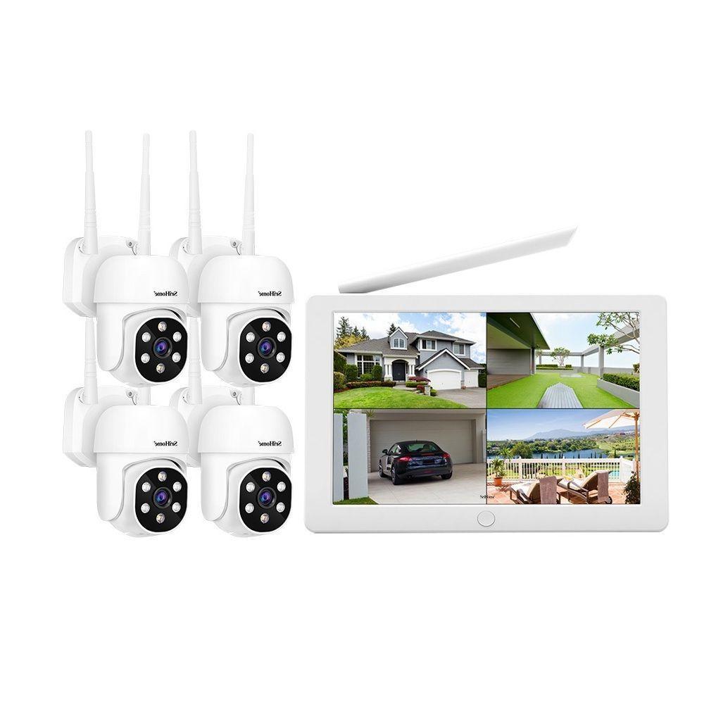 Kit NVR Srihome 4 camaras IPC030 PTZ Wifi 2MP NVR NVS009 con pantalla 8CH-1