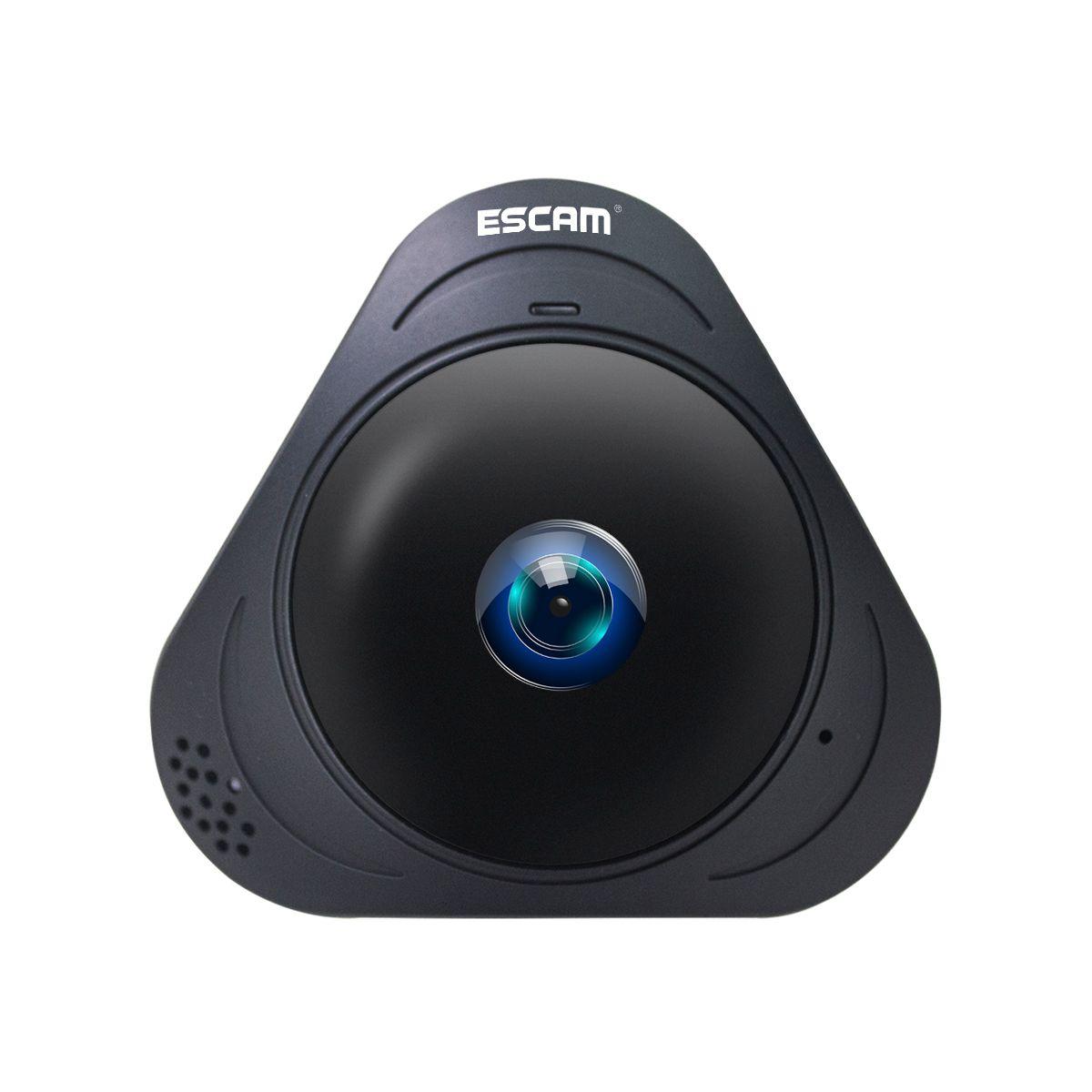 Camara Ip wifi panoramica 360 Escam Q8 - negra-0