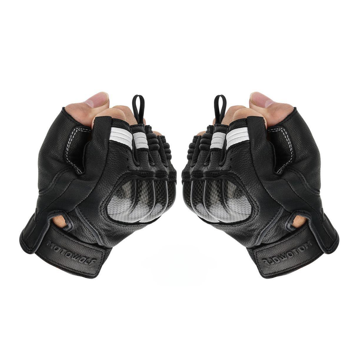 Guantes medio dedo para moto Motowolf 0334-4
