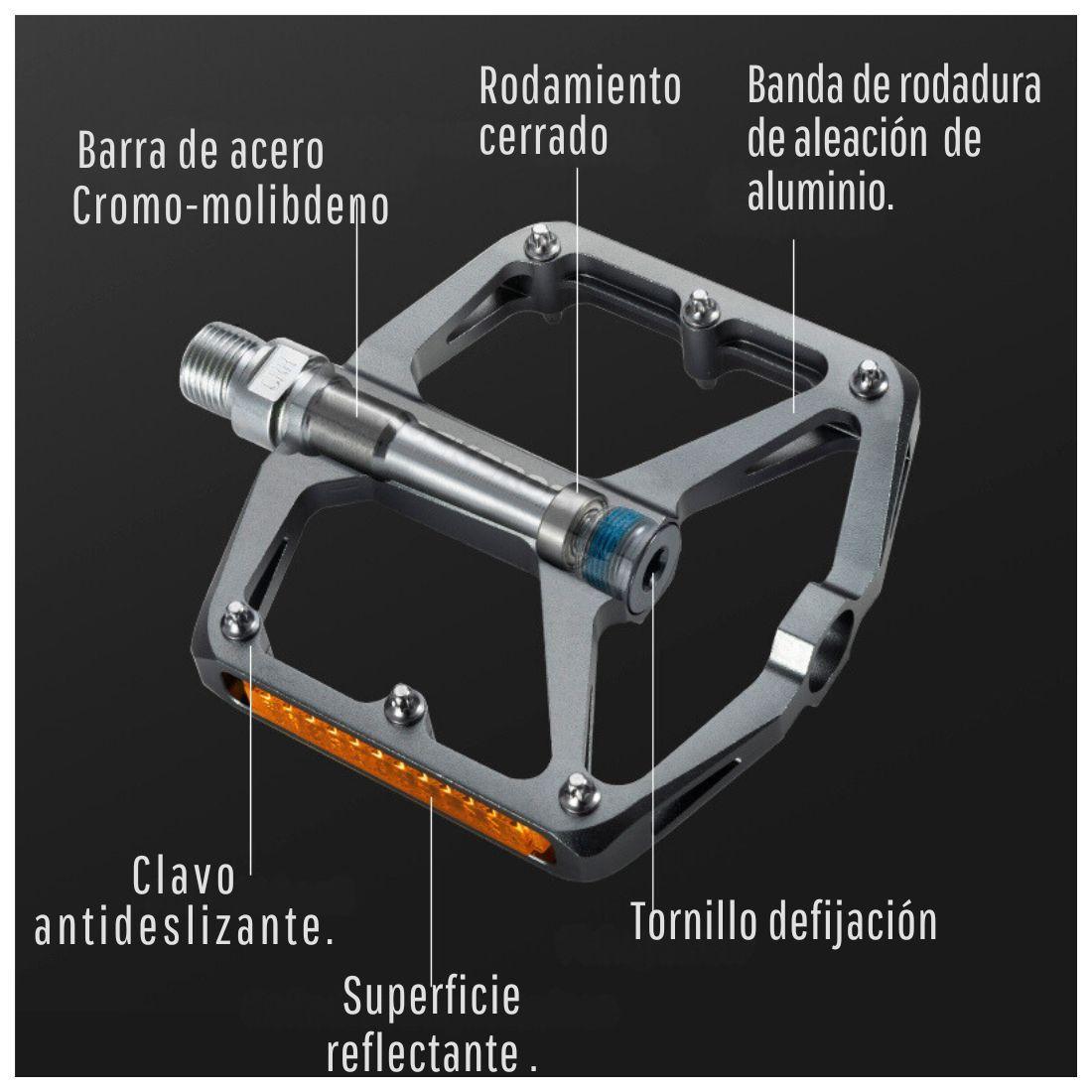 Pedales de bicicleta aluminio rockbros K371 - gris-6