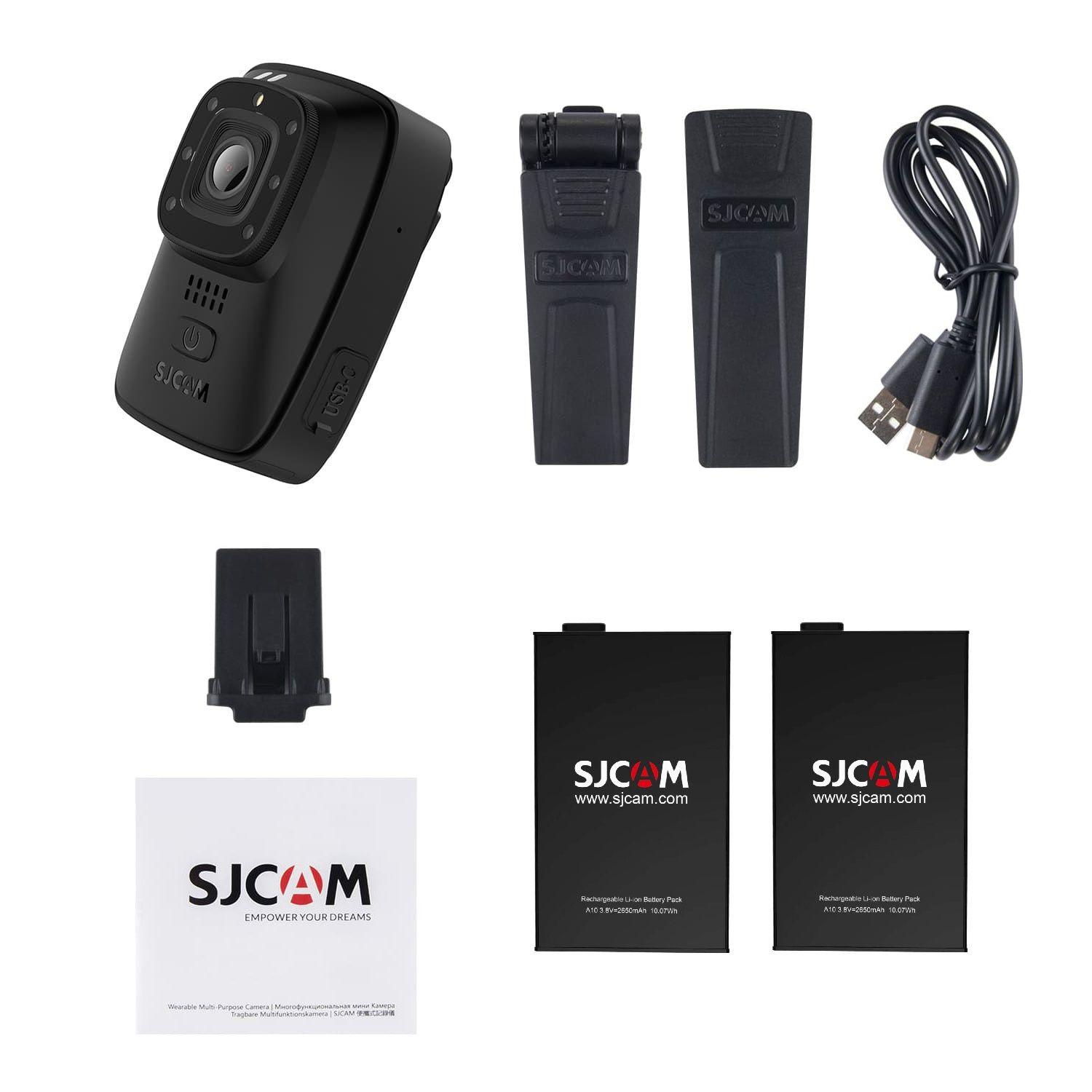 Cámara portátil de cuerpo SJCAM A10 2650 mAh visión Nocturna con 2 baterias-9